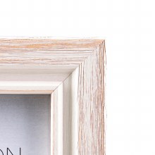 Additional picture of Kenro Emilia Distressed Series 6x4" / 10x15cm White Photo Frame