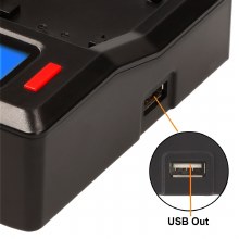 Additional picture of Hedbox RP-DBLH7 Plates and RP-DC50 Double Battery Charger  for Panasonic DMW-BLE9, DMW-BLG10, DMW-BLH7 Batteries