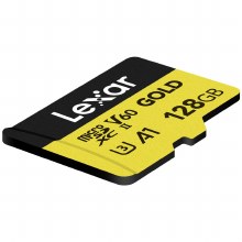 Additional picture of Lexar  128GB microSDXC UHS-II Professional A1 U3 V60 GOLD Memory Card (280MB/s)