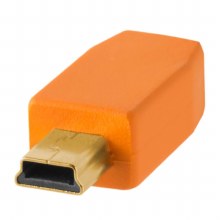 Additional picture of Tether Tools TetherPro USB 2.0 to Mini-B 5-Pin cable Orange (High visibility) 15ft (4.6m)