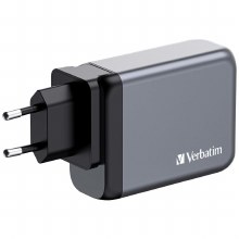 Additional picture of Verbatim GNC 140W GaN AC Wall Charger with USB-C, PD and QC 3.0 (EU/UK/US plugs)