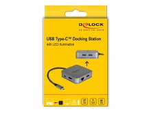 Additional picture of Delock USB Type-C™ Docking Station for Mobile Devices 4K - HDMI / Hub / LAN / PD 3.0 with LED illumination