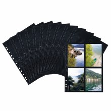 Additional picture of Herma Fotophan transparent photo pockets 10x15 cm portrait black 10 pcs