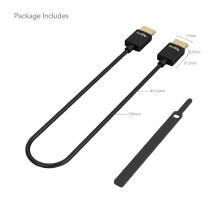 Additional picture of SmallRig Ultra-Slim 4K HDMI Data Cable (Full HDMI to Full HDM) (55cm)