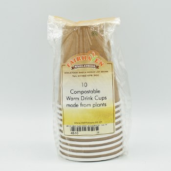 Fairhaven Wholefoods 10 Bio-degradable Warm Cups