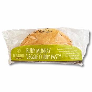 Baked To Taste Ruby Murray Veggie Curry Pasty