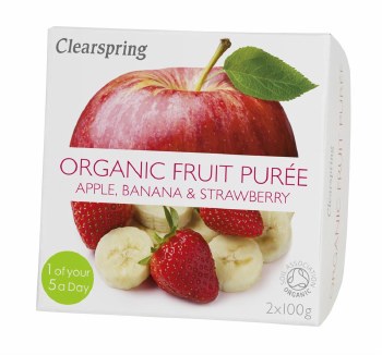 Clearspring Organic Fruit Puree Apple, Banana & Strawberry