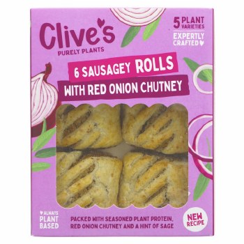 Clive's Sausagey Rolls With Red Onion Chutney