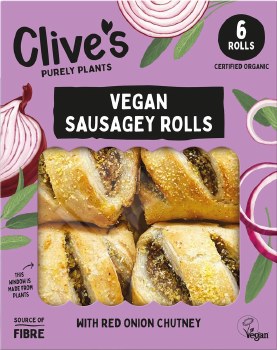 Clive's Organic Vegan Sausagey Rolls