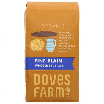 Doves Organic Fine Plain Wholemeal Flour 1kg