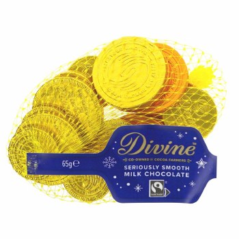 Divine Milk Chocolate Coin Bag