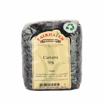 Fairhaven Wholefoods Currants 500g