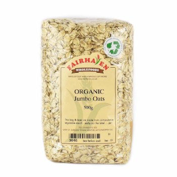 Fairhaven Wholefoods Organic Jumbo Oats 500g