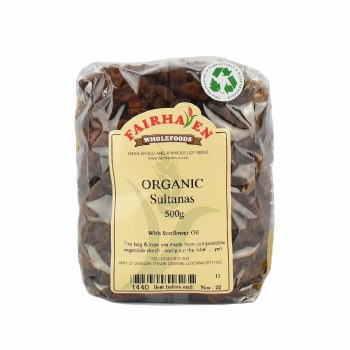 Fairhaven Wholefoods Organic Turkish Sultanas 500g