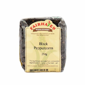 Fairhaven Wholefoods Black Peppercorns 250g