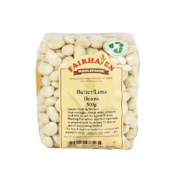 Fairhaven Wholefoods Dry Butter Beans 500g
