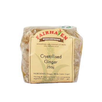 Fairhaven Wholefoods Crystallised Ginger 250g
