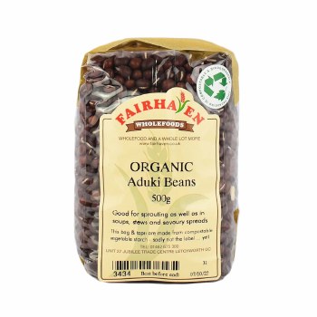 Fairhaven Wholefoods Organic Dry Aduki Beans 500g