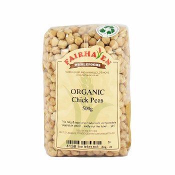 Fairhaven Wholefoods Organic Dry Chickpeas 500g