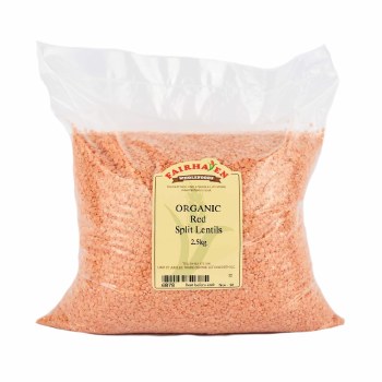 Fairhaven Wholefoods Organic Red Split Lentils 2500g