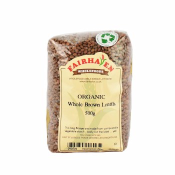 Fairhaven Wholefoods Organic Brown Lentils 500g