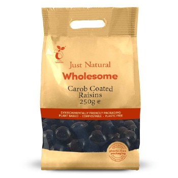 Just Natural Carob Coated Raisins 250g