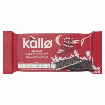 Kallo Organic Dark Chocolate Rice Thins 75g