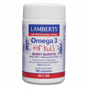 Lamberts Berry Bursts Omega 3 For Kids 100 Tablets