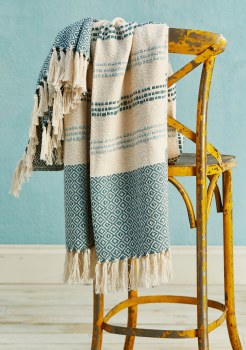Recycled Cotton Throw - Green