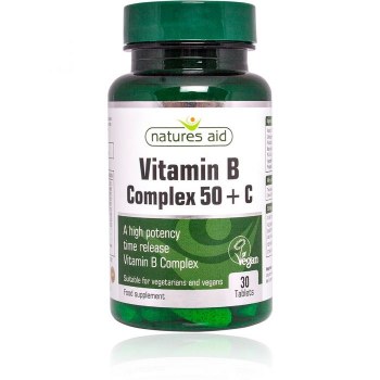 Natures Aid Vitamin B Complex + C 30 Tablets