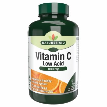 Natures Aid Vitamin C 1000mg Low Acid 120 tablets