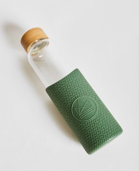 Neon Kactus Glass Water Bottle Happy Camper