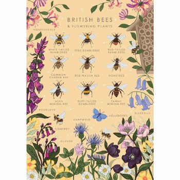Greetings card Britidh Bees