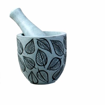 Shared Earth Pestle and Mortar Leaf Design