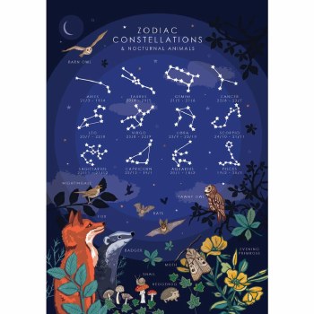 Shared Earth Greetings Card Zodiac Constellations