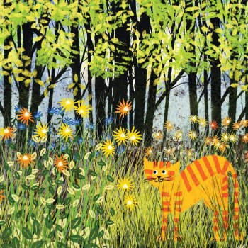 Shared Earth Greetings Card Cat In The Garden