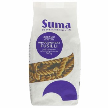 Suma Organic Wholewheat Fusilli 500g