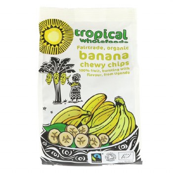 Tropical Wholefoods Organic Banana Chewy Chips 150g