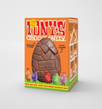 Tonys Chocolonely Caramel and Sea Salt Easter Egg