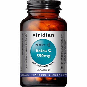 Viridian Extra C 550mg 30 Veg Capsules