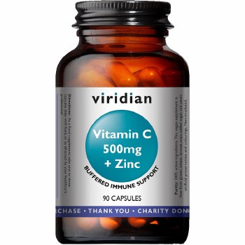 Viridian Vitamin C 500mg with Zinc 90 Capsules