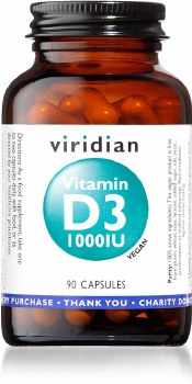 Viridian Vegan Vitamin D3 1000iu 90 Capsules