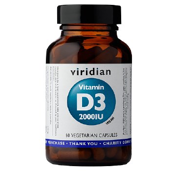Viridian Vegan Vitamin D3 2000iu 60 Capsules