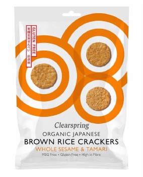 Clearsspring Organic Rice Crackers Whole Sesame & Tamari