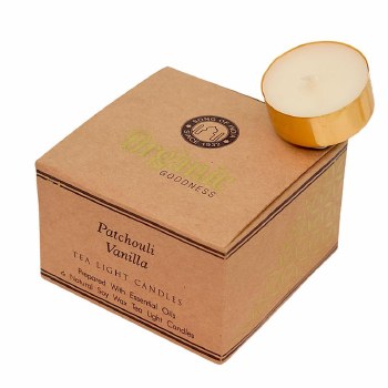 Organic Goodness Patchouli Vanilla Tea Light Candles