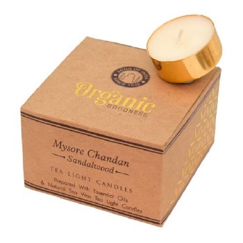 Organic Goodness Mysore Chandan Sandalwood Te Light Candles