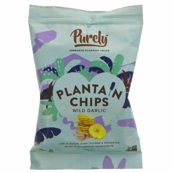 Purely Plantain Chips - Wild Garlic 75g