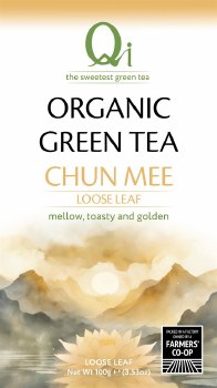Qi Organic Chun Mee Loose Leaf Green Tea 100g