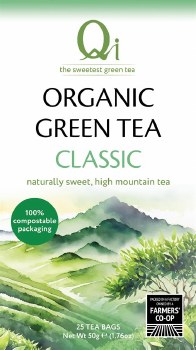 Qi Organic Fairtrade Green Tea