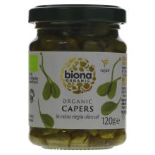 Biona Organic Capers In Olive Oil 120g